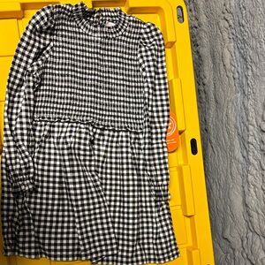 Wonder Nation Black and White Checkered Kids Dress